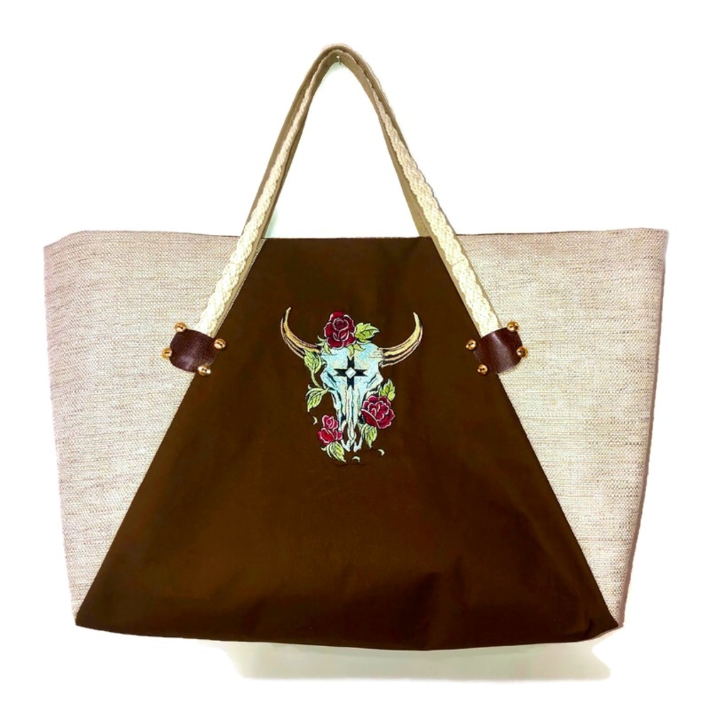 Women's Large Tote Bag 18” x 14” x 6” Southwestern Boho Style Shoulder Bag